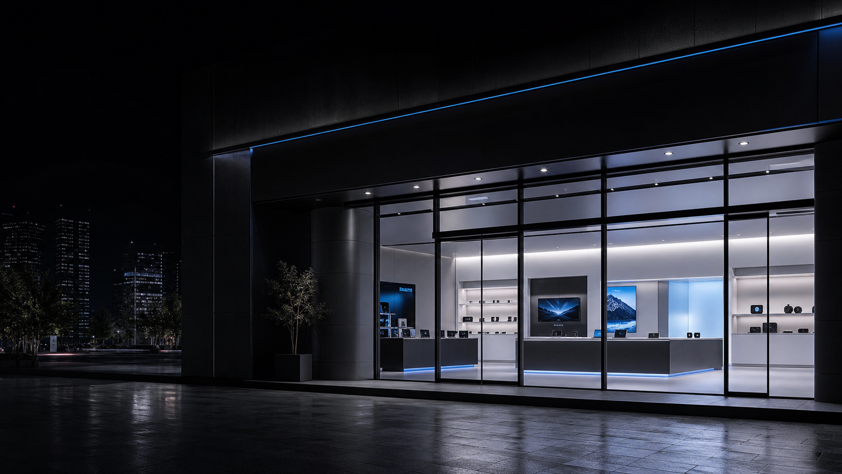 量迹AI·QuantSpeed 黑色科技感 Agent 硬件直营店外观
